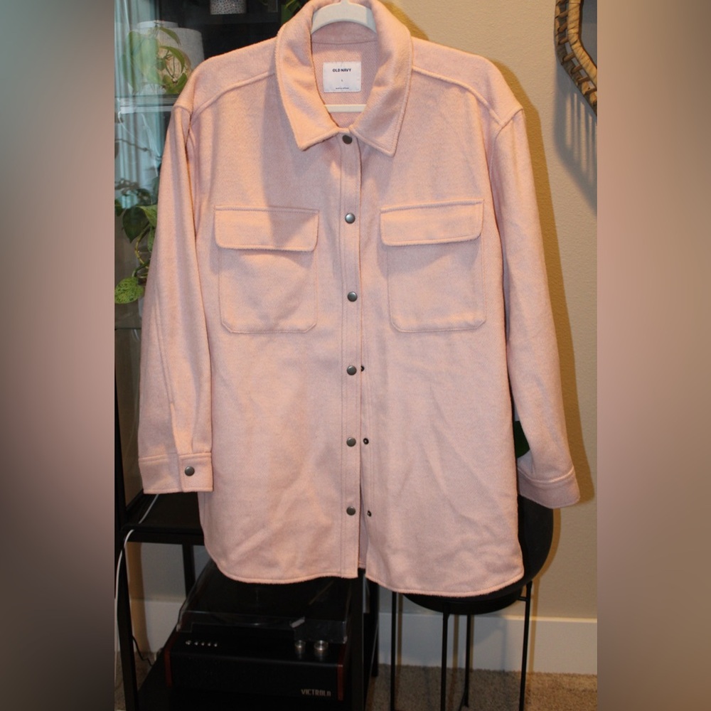 Old Navy Light Pink Shirt Jacket